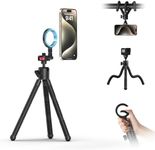 ULANZI MT30 Magnetic Flexible Tripod for iPhone with 1/4" Thread, Mini Bendable Phone Holder Stand for MagSafe & Cameras, Octopus Mini Tripod Mount for Creative Shooting & Video Recording