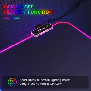 Hcman RGB Large Gaming Mouse Pad – Extended LED Soft Desk Mat