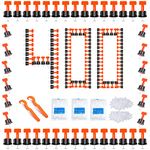 Deuvuo Revolutionary Tile Levelling System, with 100 Tile Leveler Spacers, 100 Pcs 1 mm/2 mm/3 mm Tile Spacers and 2 Special Wrenches. Tile Levelling Tool Kit for Wall and Floor