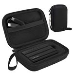 Lacdo Hard Carrying Case for Samsung T7 Shield / T7 / T7 Touch Portable Solid State Drives 500GB 1TB 2TB 4TB USB 3.2 External SSD Hard EVA Shockproof Storage Travel Bag, Black+Black