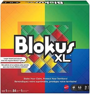 Mattel Games Blokus XL Board Games for Family Night, Brain Games for 2 to 4 Players, Oversized Board and Pieces