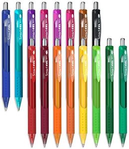 Gel Pens Set, 16 Colored Retractable Gel Ink Medium Point Colorful Pens with Comfort Grip, Smooth Writing for Journal Notebook Planner in School Office Home by Smart Color Art