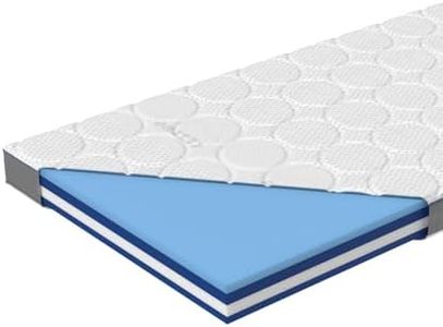 eazzzy Topper Royal Hybrid Größe 180 x 200 x 11 cm Matratzentopper mit Gel-Memory-Schaum, Federkern-Topper Temperaturregulierend, Antibakterielle Silbercover, Hart-Weich-2 Seite, einfache Befestigung