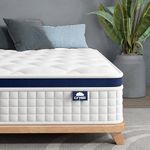 Full Size Mattress in A Box, Crystli 12 Inch Hybrid Mattress with Zero Pressure Foam, Innerspring Mattress for Pressure Relief & Cooling Sleep, Motion Isolation, Medium Firm, CertiPUR-US Certified