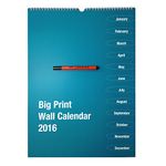 2016 Big Print Wall Calendar