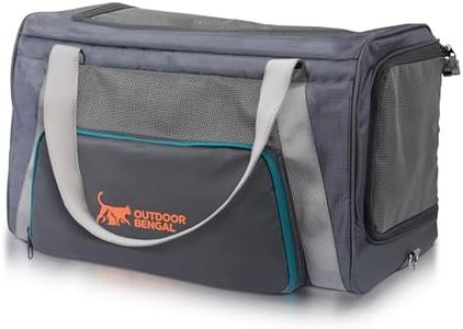 OutdoorBengal Zeppelin™ Airline-Approved Large Cat Carrier Soft – TSA-Approved Pet Carriers with Top Opening for Plane and Car Travel – Kittens or Small Dog Carrier (Black)