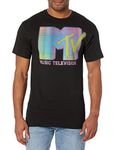 Fifth Sun Music Television Fluorescent T-Shirt, Black, Large