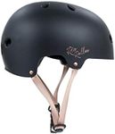 Rio Roller Rose Skateboarding Helmet Unisex Adult, unisex_adult, RIO169, Black (Black), 53-56 cm