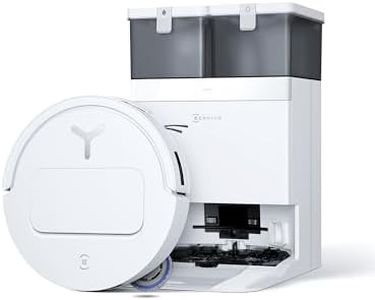 ECOVACS DEEBOT T50 Omni Gen3 Saugroboter mit Wischfunktion, 25.000 Pa, ZeroTangle 3.0, AIVI 3D 2.0, All-in-One-Omni-Station, Reinigung des Mopps bei 75 °C, ultraflache 81 mm, Mattweiß