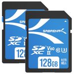 SABRENT Rocket V60 2-Pack 128GB SD UHS-II Memory Card R270MB/s W170MB/s (SD-TL60-128GBX2)