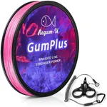 GumPlus 8X Stealth Braided Fishing Line 150 Yards / 120 LB Abrasion Resistant Superline Zero Stretch & Smaller Diameter Confuse & Catch Big Fish Better in Saltwater & Freshwater (Pink)