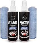Spekkled Girrafe Bowling Ball Cleaner Spray with Cleaning Cloths (Pack of 2) - Oil, Scuff, and Belt Mark Cleaner Restores Tack - EPA Safe Bowling Ball Restoration - Bowling Accessories - 8 OZ