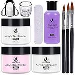 MAGIC ARMOR Acrylic Nail Kit Acrylic Powder and Professional Liquid Monomer set with Acrylic Nail Brush tips for Acrylic Nails Extension Beginner kit for Acrylic Nails Extension Beginner kit