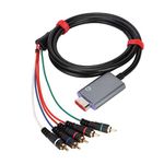 Component Cable for , Double Shielded Digital AV Output Component 5RCA YPbPr Cable for , 1.8m 5.9ft