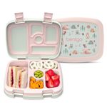 Bentgo Kids Prints Leak-Proof, 5-Compartment Bento-Style Kids Lunch Box - Ideal Portion Sizes for Ages 3-7, Durable, Drop-Proof, Dishwasher Safe, & Made with BPA-Free Materials (Nature Adventure)