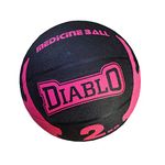 DIABLO 2KG Rubber Medicine Ball with Bounce Effect (2KG, Pink)