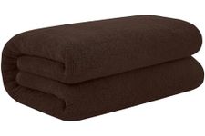 DAN RIVER 100% Cotton Bath Sheet Jumbo Size| Soft Bath Sheets| Oversized Bath Towels| Quick Dry Bath Sheets| Absorbent Bath Sheets| Bath Sheets Spa Hotel|Brown Bath Sheet Towel Set|40x80 in|600 GSM