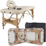 STRONGLITE Portable Massage Table Olympia - Package w/ Adjustable Face Cradle, Face Pillow, Full Round Bolster, Microfiber Sheet Set & Carry Case