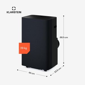 Klarstein AireLux Portable Air Conditioner 14,000 BTU – Smart App, 4-in-1, Quiet, Dark Grey