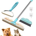 Ousinby Pet Hair Remover Carpet Rake, Carpet Scraper Carpet Brush for Pet Hair Adjustable Long Handle Lint Remover Scraper for Dog Cat Fur Hair Removal Brush Broom Tool