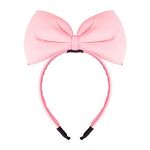 Womens Big Bows Headbands Bow Headband Hairbands for Women Girls Bow Hair Hoop Birthday Halloween Party Christmas Costume Accessories Gifts 1Pcs Pink Bow Hairbands