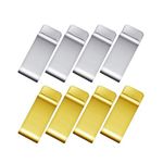 Voarge 8 Pieces Metal Clip Men Clip for Men and Women Wallet for Bill Note Credit Card Note Birthday Gift (Silver and Gold)