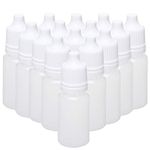 kuou 50 PiecesSqueezable Dropper Bottles, 10ml White Plastic Empty Squeezable Dropper Bottles