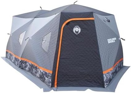 Nordic Legend Explorer Double Ice Shelter 8 Person Portable Wide Bottom Insulated Ice Fishing Tent