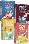 Poop Like A Champion Variety 4-Pack High Fiber Cereal | Gluten Free - Wheat Free | Original, Cinnamon, Honey, Chocolate Healthy Cereal for Adults & Kids