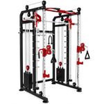 Gym24 Functional Trainer with Smith Machine – All-in-One Home Gym Machine 2.5X2.5 ISI Mark MS Iron | Chest, Bicep, Tricep,Back Workout | Iron Weight Stack 80 Kg Both Side | Free Installation
