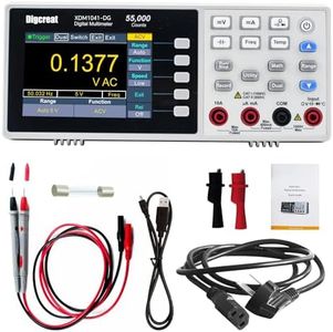 Digcreat Desktop Digital Multimeter XDM1041-DG Portable Mini Multimeter with 3.5-inch 55000 Counts LCD Display, True RMS Temperature Tester Meter