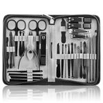 Manicure Set 32pcs Professional Nail Clippers Kit Pedicure Care Tools-Stainless Steel Grooming Tools for Travel