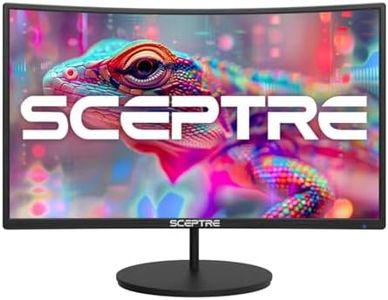 Sceptre Curved 27" FHD 1080p 75Hz LED Monitor HDMI VGA Build-In Speakers, EDGE-LESS Metal Black 2019 (C275W-1920RN)