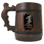 Green Dragon Wooden Beer Mug, 600 ml, Beer Stein, Fantasy Tankard, Gift for Him, Groomsman Gift, Father Day Gift