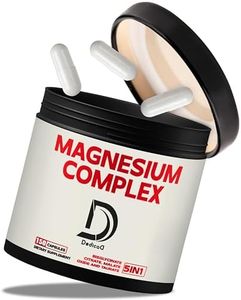 5in1 Magnesium Supplement - 100mg Elemental Magnesium Complex Compound Supplement with Bisglycinate, Citrate, Oxide, Taurate & Malate - Support for Bone, Muscle, Brain & Immune Health - 5-Month Supply