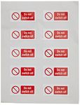 Caledonia Signs 53436 Do not Switch off Labels, 40 mm x 18 mm (Pack of 10)