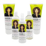 Twisted Sista Stylish Curly Hair Products - Hair Care Bundle of 5 - Curl Cream, Curly Hair Shampoo, Conditioner, Curl Gel & Spray with Coconut Oil, Almond Oil & Avocado. Beauty Products with Card.