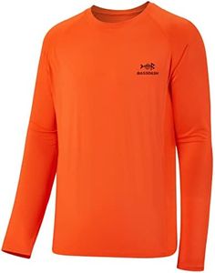 BASSDASH Men's Hunting Camo Performance Long Sleeve Shirt Fishing UPF50+ FS13M, Blaze Orange, X-Large