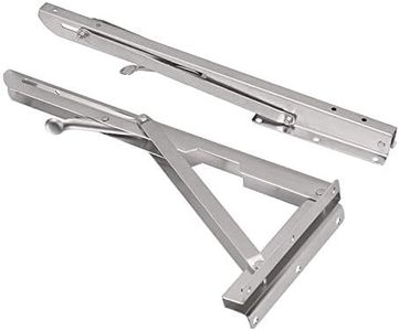 COOC2 12in Folding Shelf Brackets, Max. Load 440lb Space Saving Shelf Bracket for DIY Table Work Bench Wall Friendly Heavy Duty Stainless Steel