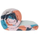 Story@Home Comforter Single Bed | Microfiber Blanket |180GSM, 150 X 225cm| Quilt | Duvet | Dohar | AC Comforter Single Bed | Light Orange, Abstract Pattern Soft Blanket | Perfect for Festive Gifting