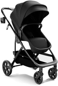 Mompush Wiz Pro 4-in-1 Baby Stroller with Bassinet Mode, Full-Size All-Terrain Premium Stroller from Newborn to Toddler, Snack Tray Included for Easy Feeding & Travel, Lay-Flat in Seconds
