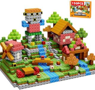 LYLORE 150PCS Magnetic Blocks, Magnetic Building Blocks for Kids Magnetic Cubes Sets Stem Building Toys Christmas Birthday Gifts for Boys Girls Ages 4 5 6 7 8-12