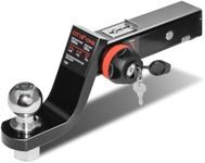 Citymons Endo-Hitch Trailer Ball Mount, Reduce Sway Anti-Rattle, 4" Drop Hitch with 2" Ball for 2" Receiver, Tow Hitch with Lock for Rv/Truck/Yachts/ATV/UTV, 7500 LBS GTW