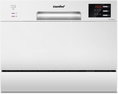 COMFEE Tabletop Dishwasher – 6-Place Setting, White