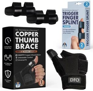 Dr. Frederick's Original Hand and Finger Relief Bundle Trigger Finger Splint & Copper Thumb Brace