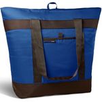 Rachael Ray Jumbo Chillout Thermal Tote, 10-Gallon Capacity, Reusable Insulated Bag, 22.5" X 8" X 17.5", Navy