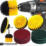 Drill Brush All Purpose Cleaner Scrubbing Brushes for Bathroom Surface Grout Tile Tub Shower Kitchen Auto Care Cleaning Tools