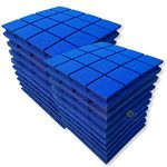 YGM Acoustic Foams® Turbo Acoustic Soundproofing Studio Panels, Set of 18, 12" X 12" X 2", 50 Kg/m³ Density, 3D Structure (Blue)