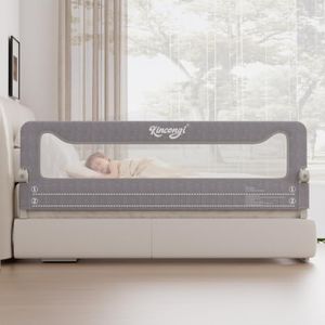 Kincongi Bed Rail for Toddlers, 71 Inch Swing Down Toddler Bed Rails