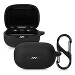 kwmobile Case Compatible with JBL Live Pro Plus Case - Silicone Cover Holder for Earbuds - Black